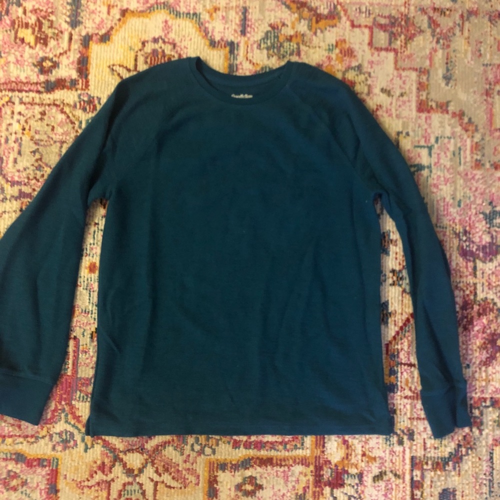 Goodfellow teal crew neck knit sweater